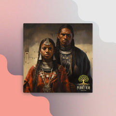 Chief & His Princess Canvas Rooted 12″×12″