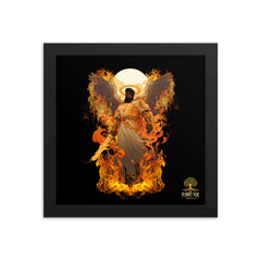 Guardian of the Kingdom – Flaming Angel Framed Poster | Inspired by Revelation