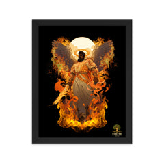 Guardian of the Kingdom – Flaming Angel Framed Poster | Inspired by Revelation