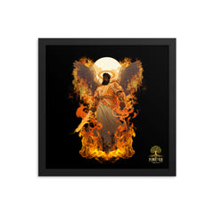 Guardian of the Kingdom – Flaming Angel Framed Poster | Inspired by Revelation