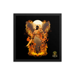 Guardian of the Kingdom – Flaming Angel Framed Poster | Inspired by Revelation