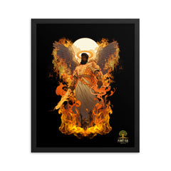 Guardian of the Kingdom – Flaming Angel Framed Poster | Inspired by Revelation
