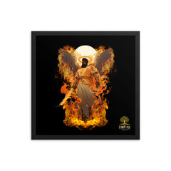 Guardian of the Kingdom – Flaming Angel Framed Poster | Inspired by Revelation