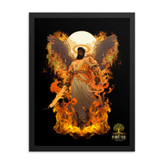 Guardian of the Kingdom – Flaming Angel Framed Poster | Inspired by Revelation
