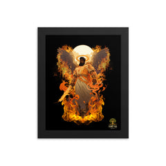 Guardian of the Kingdom – Flaming Angel Framed Poster | Inspired by Revelation