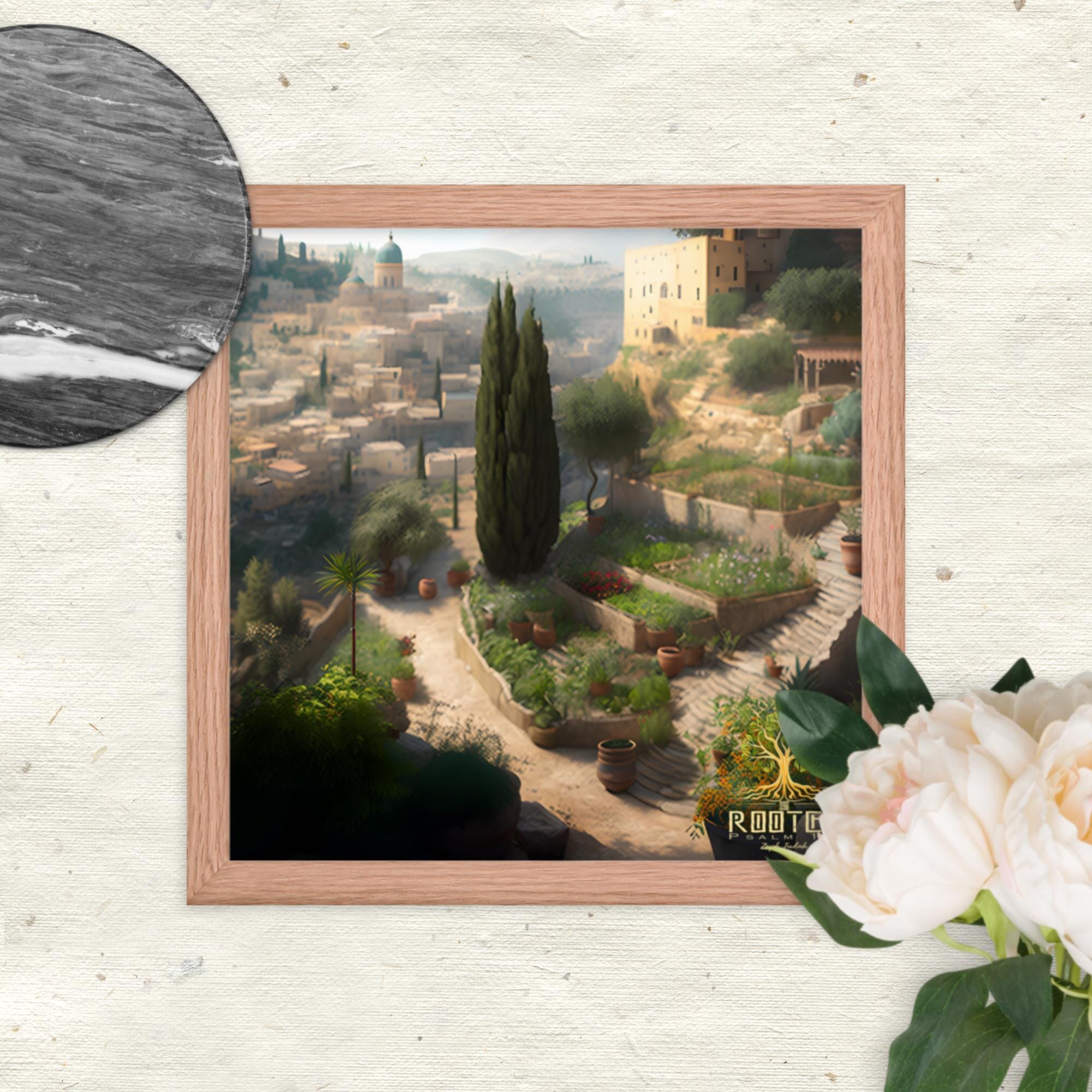 It Looks Like Home Framed poster Rooted Red Oak 12″×12″