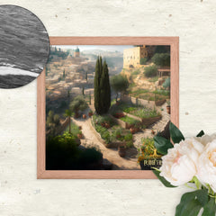 It Looks Like Home Framed poster Rooted Red Oak 12″×12″