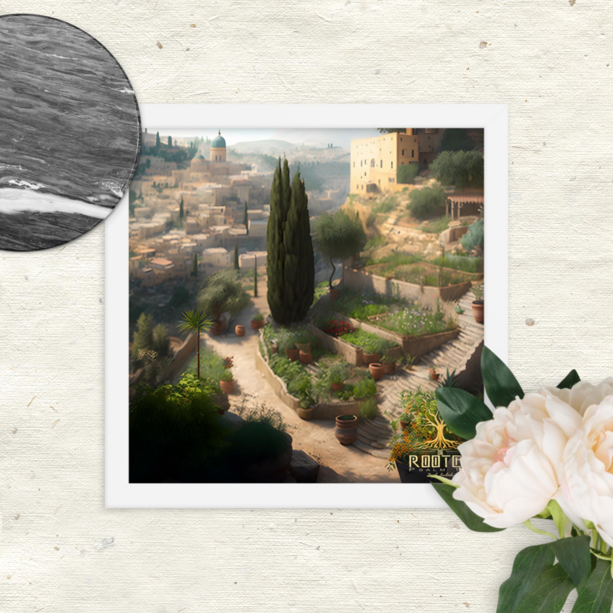 It Looks Like Home Framed poster Rooted White 12″×12″