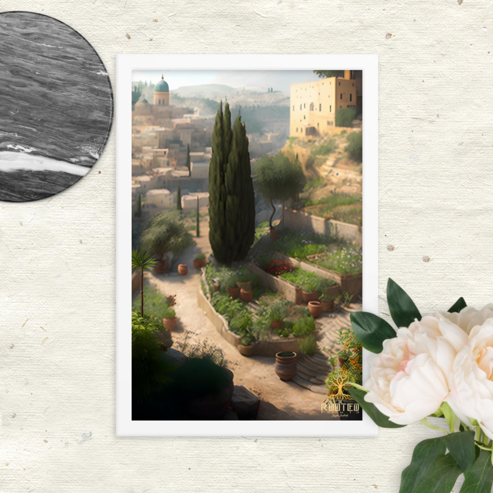 It Looks Like Home Framed poster Rooted White 12″×18″