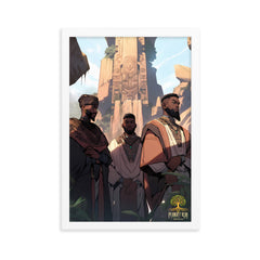 Three Holy Children Framed Poster - Biblical Afro-Centric Art for Home