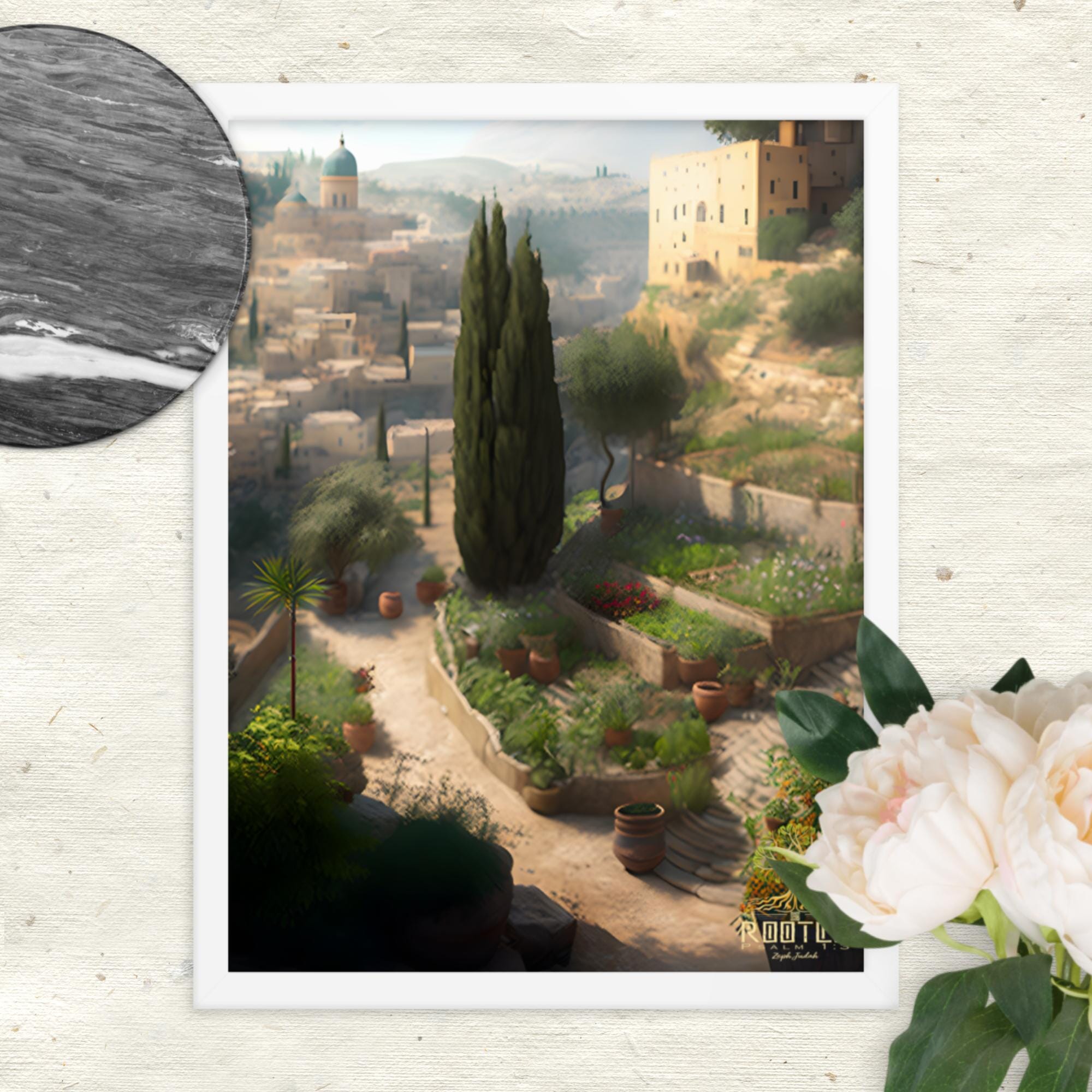 It Looks Like Home Framed poster Rooted White 18″×24″