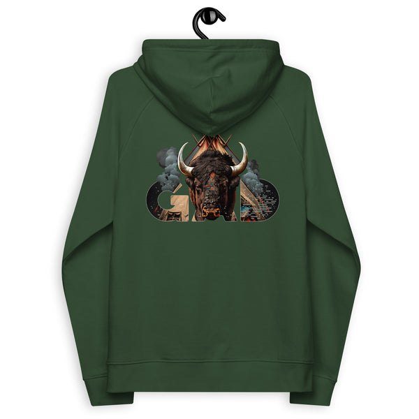 Tribe Of Gad Embroidered Unisex eco raglan hoodie – Rooted