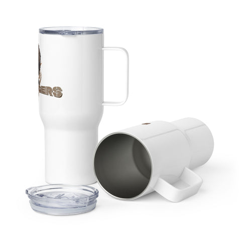 The Messengers Travel mug with a handle